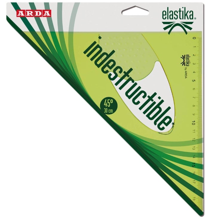 Squadra 45 gradi 30cm Elastika Indistruttibile
