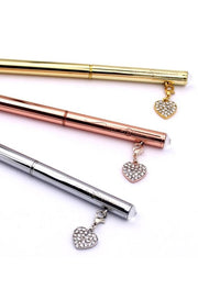 Penna In Metallo Con Ciondolo Cuore