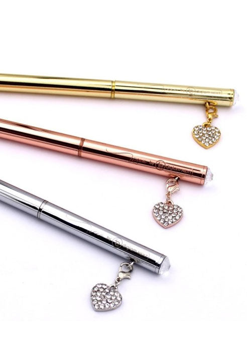 Penna In Metallo Con Ciondolo Cuore