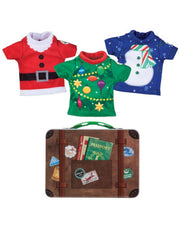 Set 3 Magliette Per Elfi Con Valigetta Da Viaggio