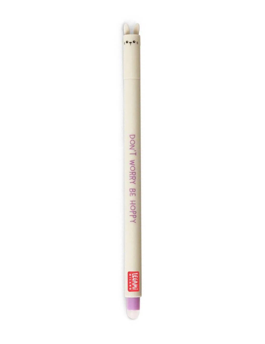 Penna Gel Cancellabile Viola Don't Worry Be Hoppy Coniglio Legami