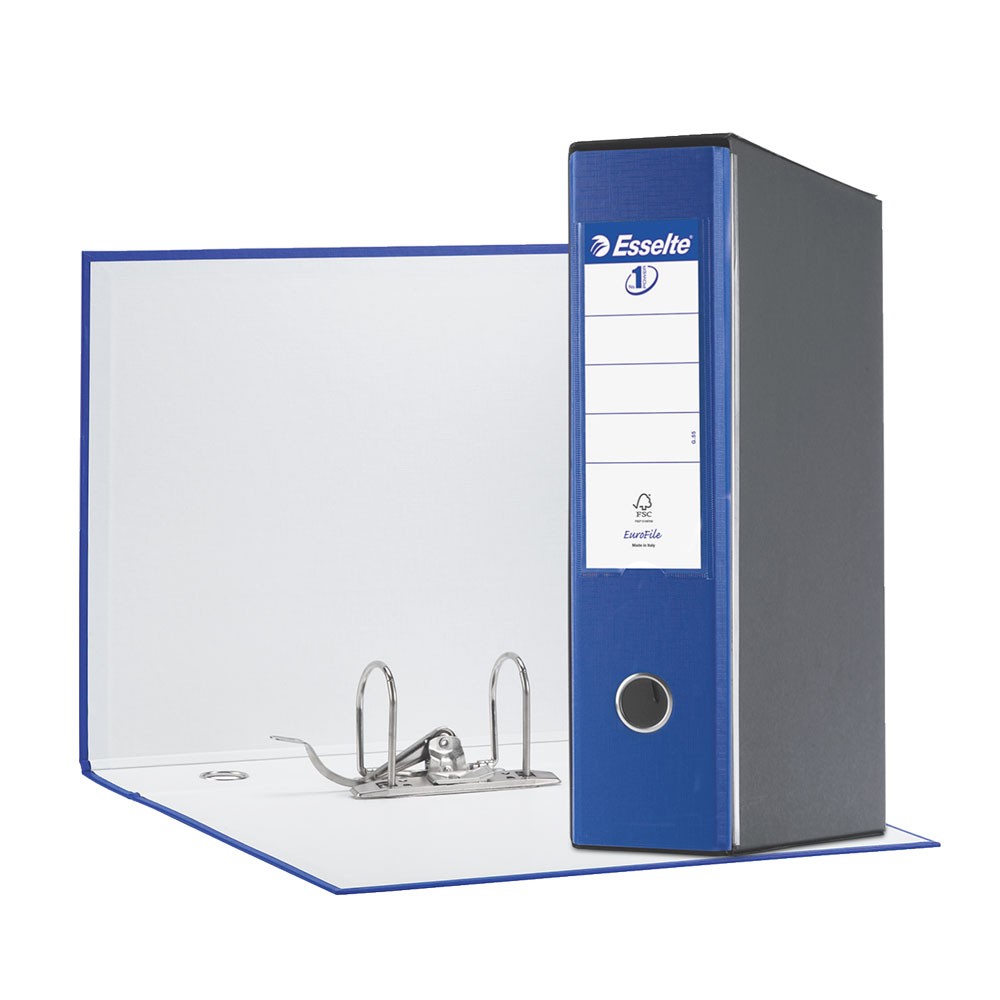 Raccoglitore Ad Anelli Esselte G75 Essential Dorso 8cm Blu