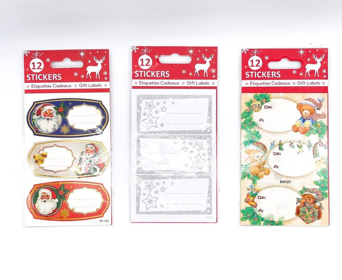 Adesivi Natalizi Etichette Di Natale Con Figure Assortite