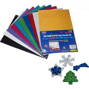 Eva Foam Glitter 2mm A4 10 Fogli Colori Assortiti