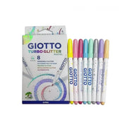 Giotto Pennarelli Turbo Glitter Pastel 8pz.