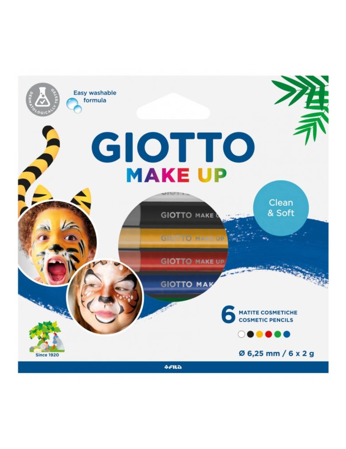 Matite Cosmetiche Per Bambini Giotto Make Up 6pz