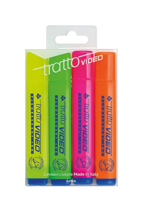 Set Evidenziatori Tratto Fluo 4pz