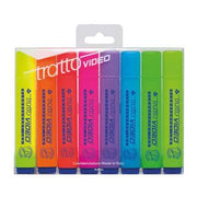 Tratto Video Set Evidenziatori Fluo 8pz