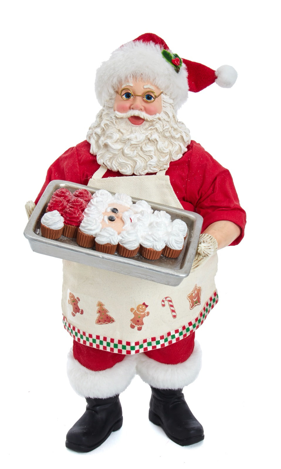 Addobbo Di Natale Babbo Natale Pasticciere 26cm