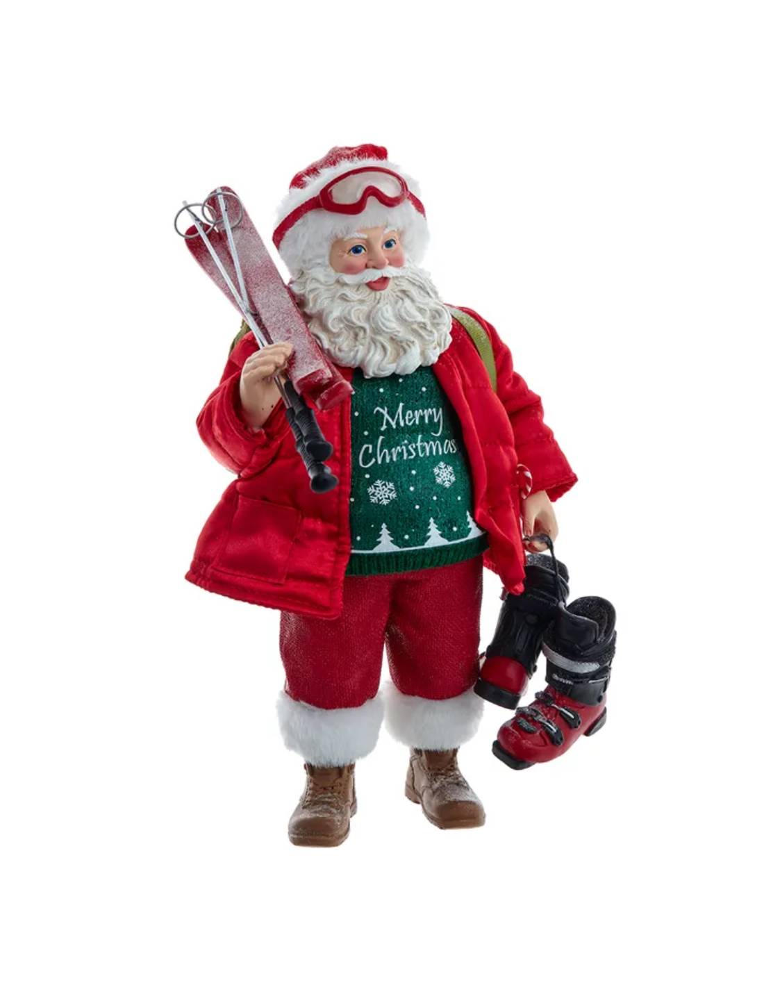 Addobbo Di Natale Babbo Natale Con Sci 26,6cm