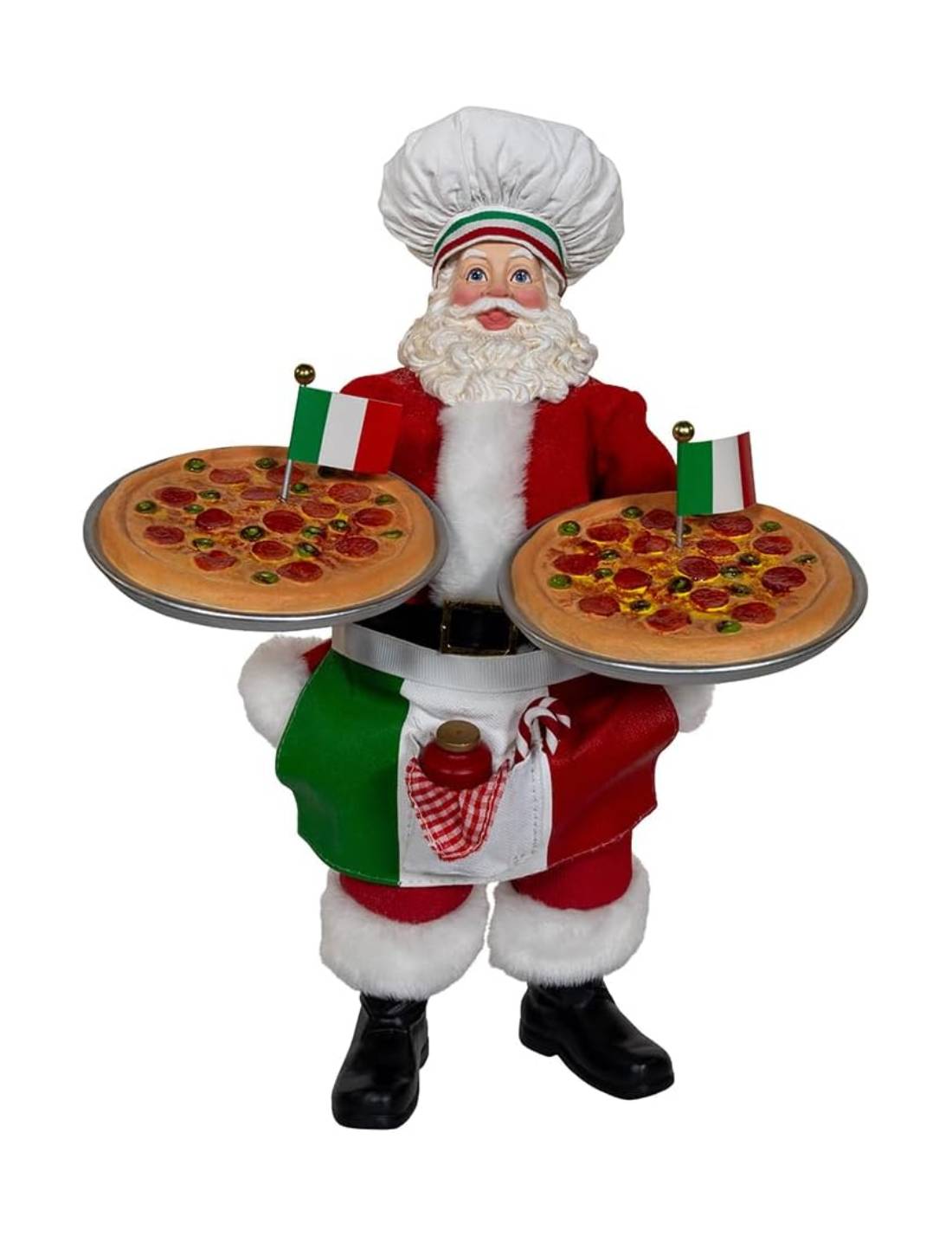 Addobbo Di Natale Babbo Natale Con Pizze 28cm