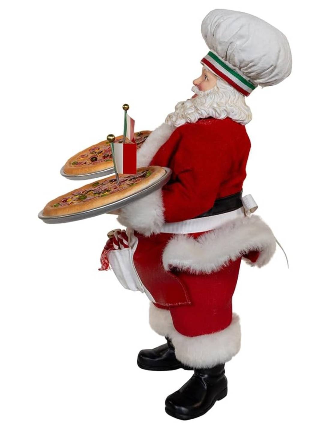 Addobbo Di Natale Babbo Natale Con Pizze 28cm