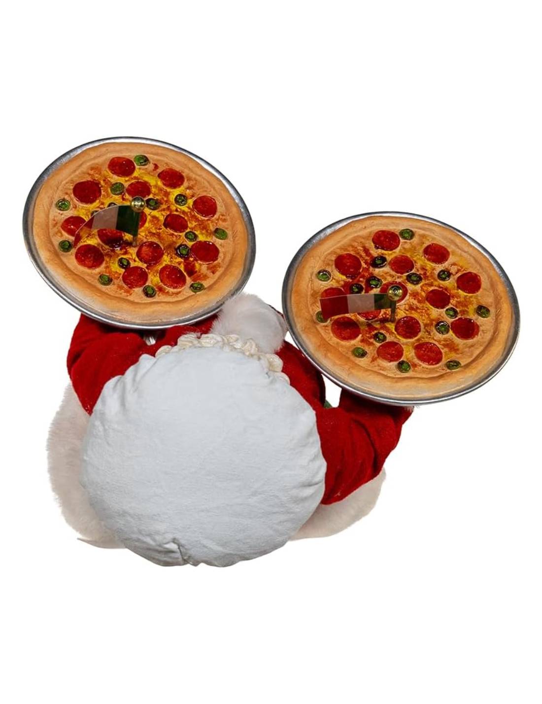 Addobbo Di Natale Babbo Natale Con Pizze 28cm