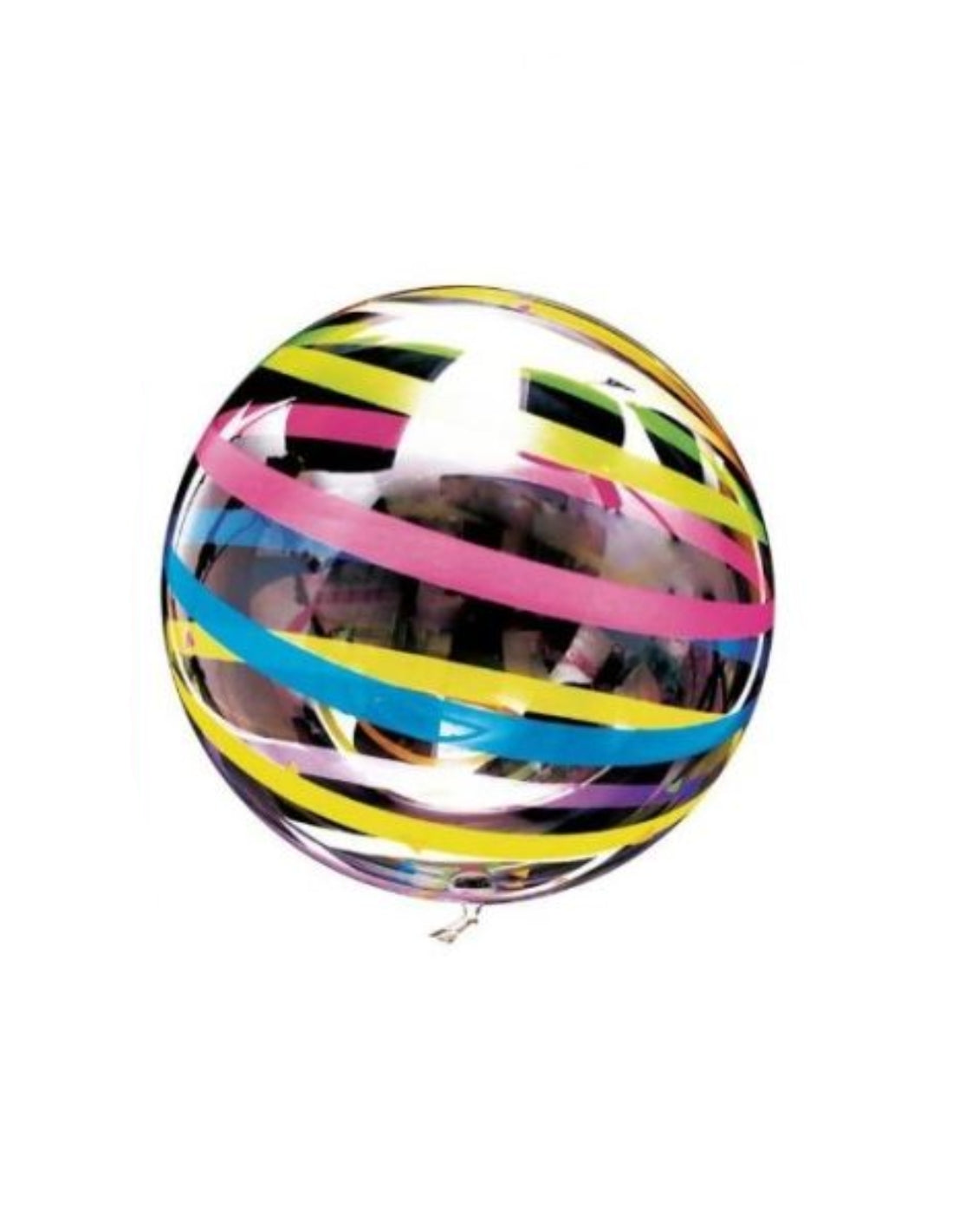 Palloncino Bobo A Strisce Trasparente 50cm