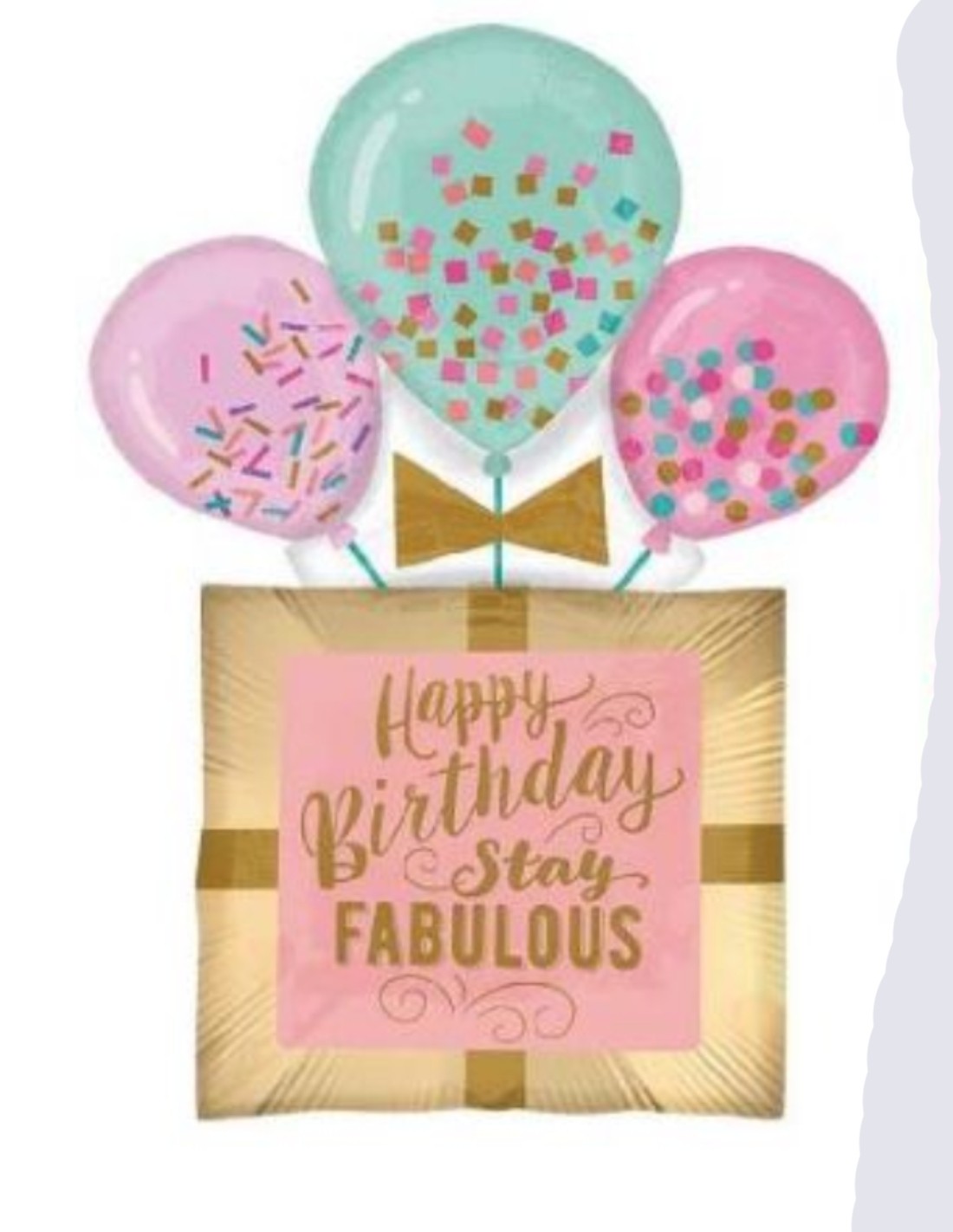 Palloncino Per Feste Pacco Regalo Happy Birthday 45" 116cm