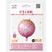 Palloncino Alluminio Its A Girl Rosa 18" 45cm