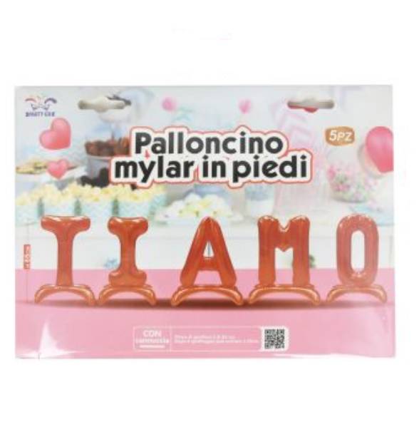 Palloncino Mylar In Piedi Ti Amo Rosso