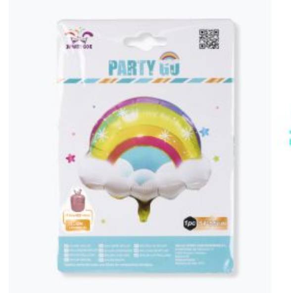 Palloncino Mylar Arcobaleno Nuvola 55cm