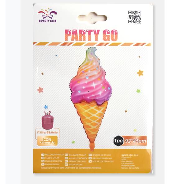 Palloncini Mylar Cono Gelato 45cm