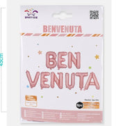 Set Palloncino Mylar Benvenuto Rosa