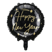 Palloncino Foil Nero Happy New Year 45cm