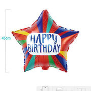 Palloncino Mylar Happy Birthday Stella Colorata 18" 45cm