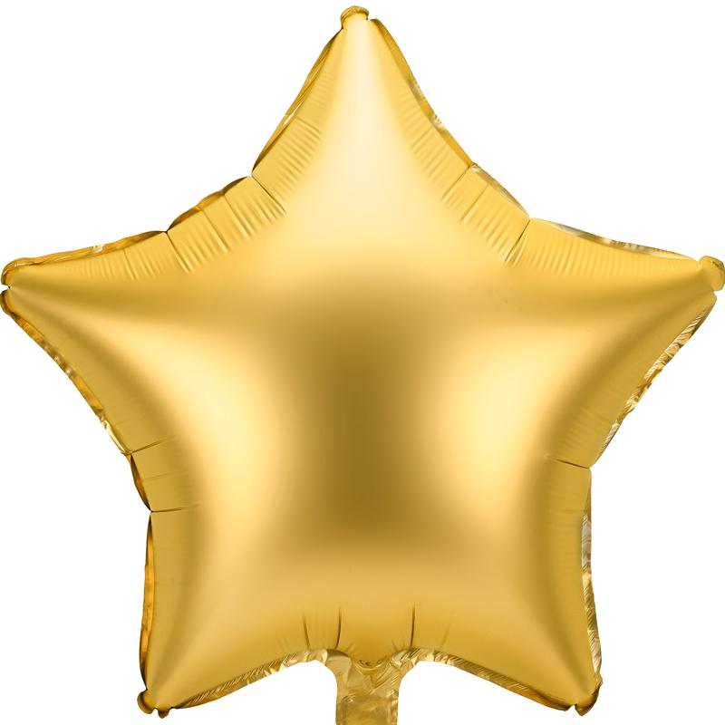 Palloncino Metalfoil Stella Oro Opaco 19" 48cm