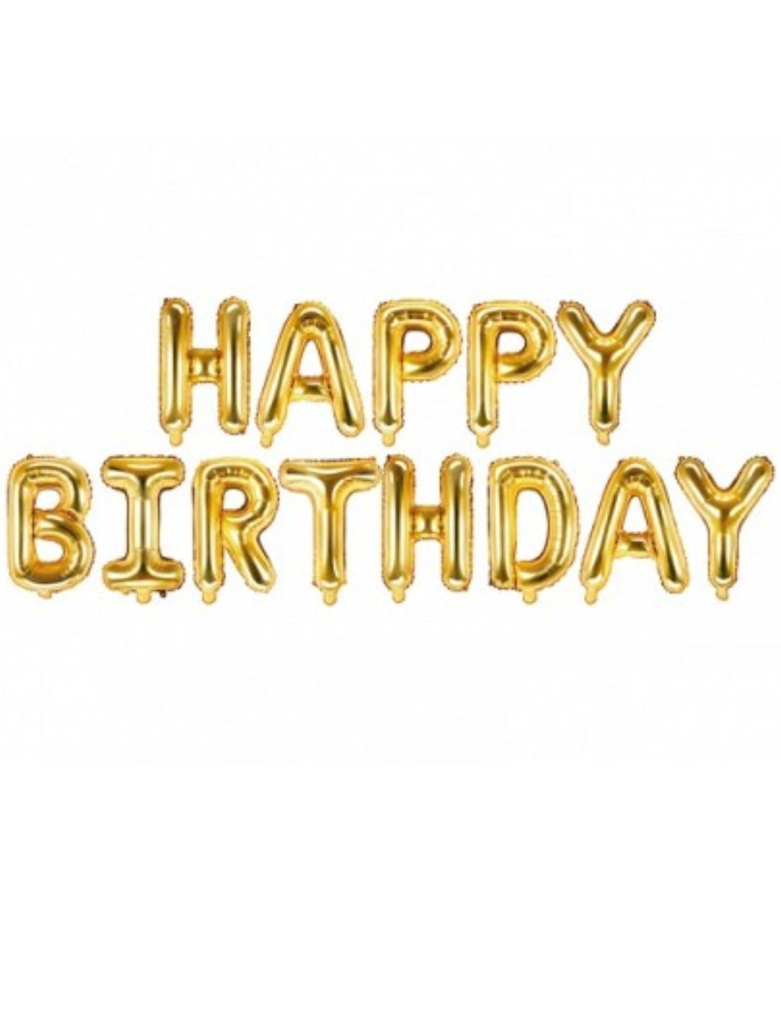 Palloncino Per Feste Happy Birthday Metallizzato Oro 14" 35cm Mylar