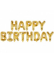 Palloncino Per Feste Happy Birthday Metallizzato Oro 14" 35cm Mylar