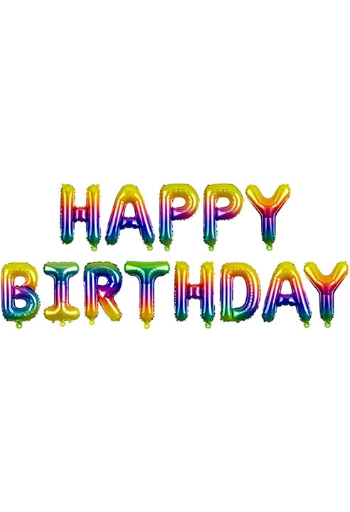 Set Lettere Gonfiabili Happy Birthday Arcobaleno