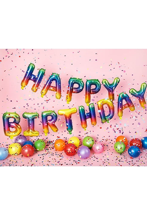 Set Lettere Gonfiabili Happy Birthday Arcobaleno