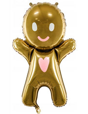 Palloncino Per Feste Omino Marzapane Oro 34" 86cm Mylar