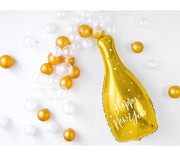 Palloncino Foil Sagomato Champagne Oro Happy New Year 32x82cm