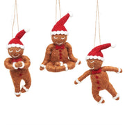 Addobbo Albero Natale In Feltro Omino Marzapane Natalizio
