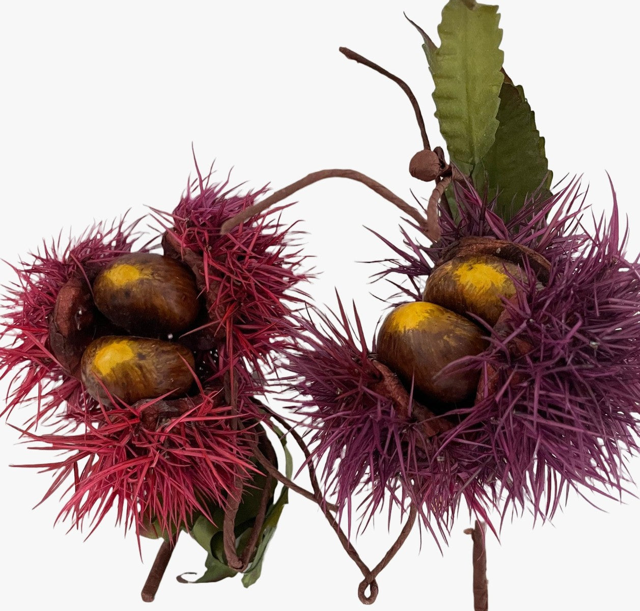 Ramo Artificiale Castagne Con Riccio