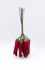 Addobbo Albero Di Natale Ramo Artificiale Di Peperoncini 13CM