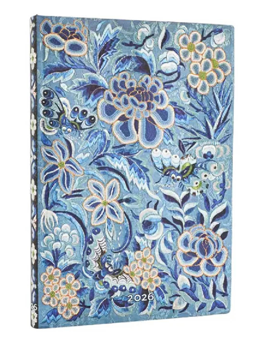 Agenda Paperblanks 2026 Orizzontale Midi 12 Mesi Settimanale Salice Blu