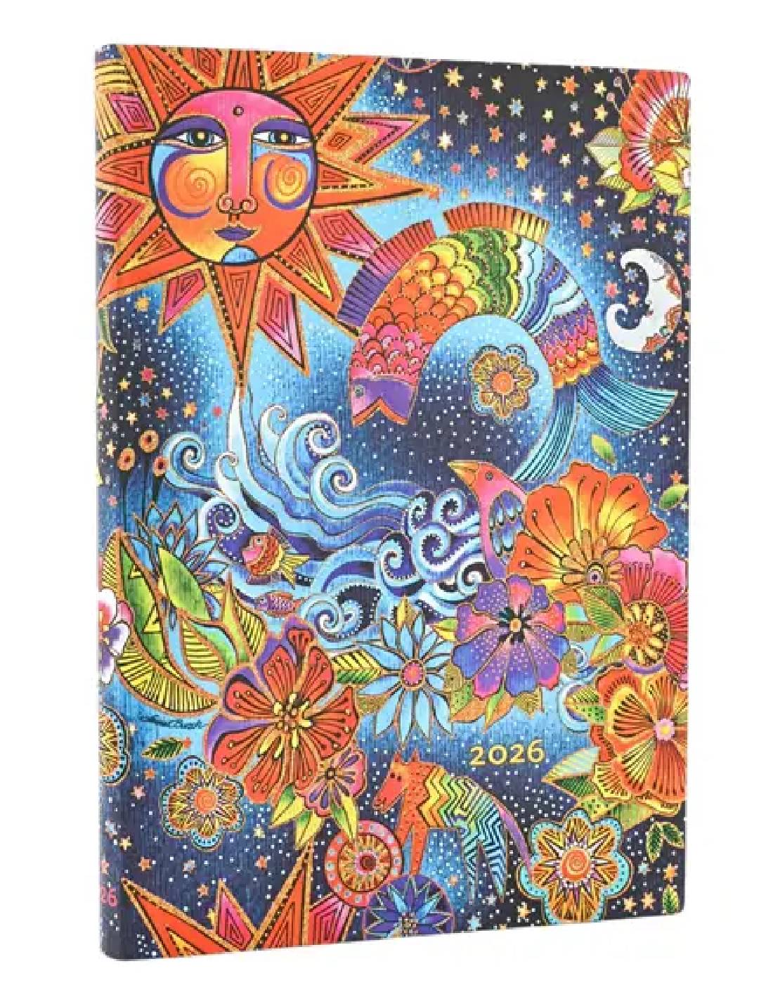 Agenda Paperblanks 2026 Orizzontale Midi 12 Mesi Settimanale Magia Celeste