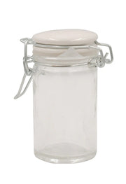 Vasetto In Vetro Ermetico Con Tappo In Ceramica