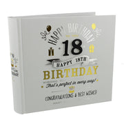 Album Fotografico Signography Bianco In Scatola Nero E Oro 18° Compleanno