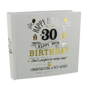 Album Fotografico Signography Bianco In Scatola Nero E Oro 30° Compleanno