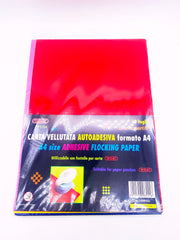Carta Vellutata Autoadesiva A4 10 Fogli Colori Assortiti