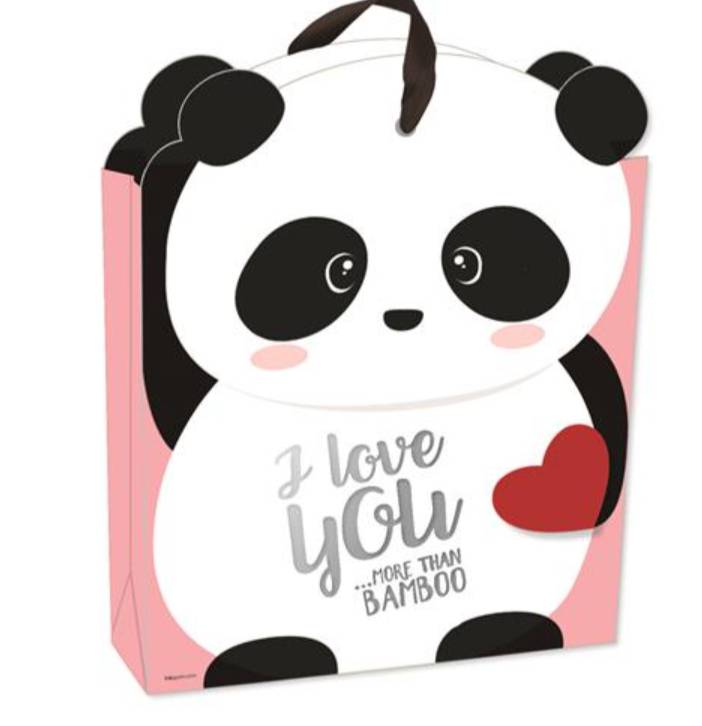 Busta Regalo San Valentino Panda I Love You More Than Bamboo