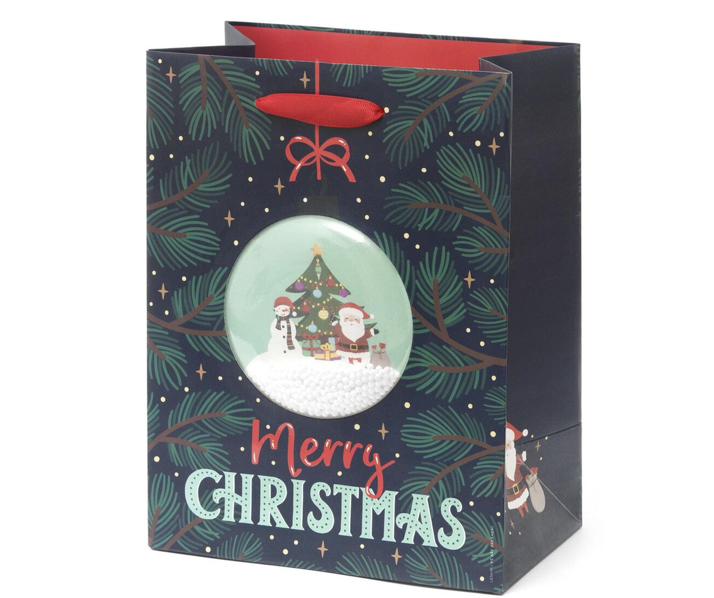 Busta Sacchetto Regalo Palla Di Neve Legami M 19x25x11,5cm