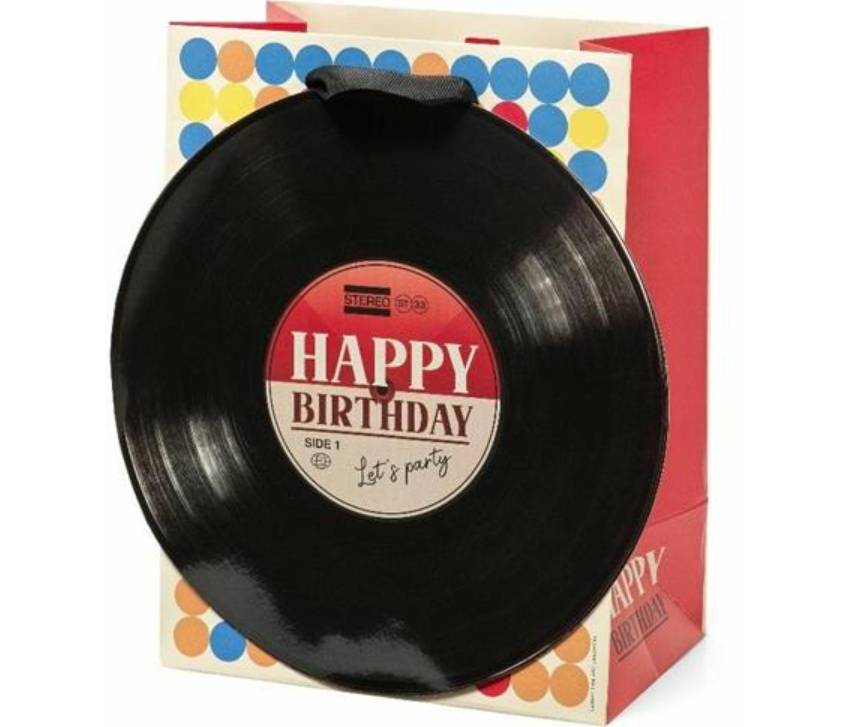 Busta Regalo Compleanno Giradischi