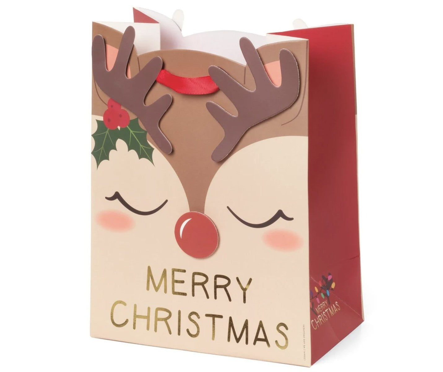 Busta Sacchetto Regalo Rudolph Legami M 19x25x11,5cm
