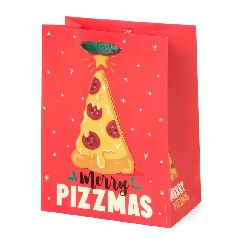Busta Sacchetto Natale Pizza Medium 19x25x11,5cm