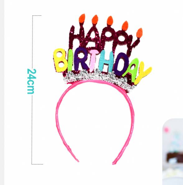 Cerchietto Happy Birthday Colore 24C
