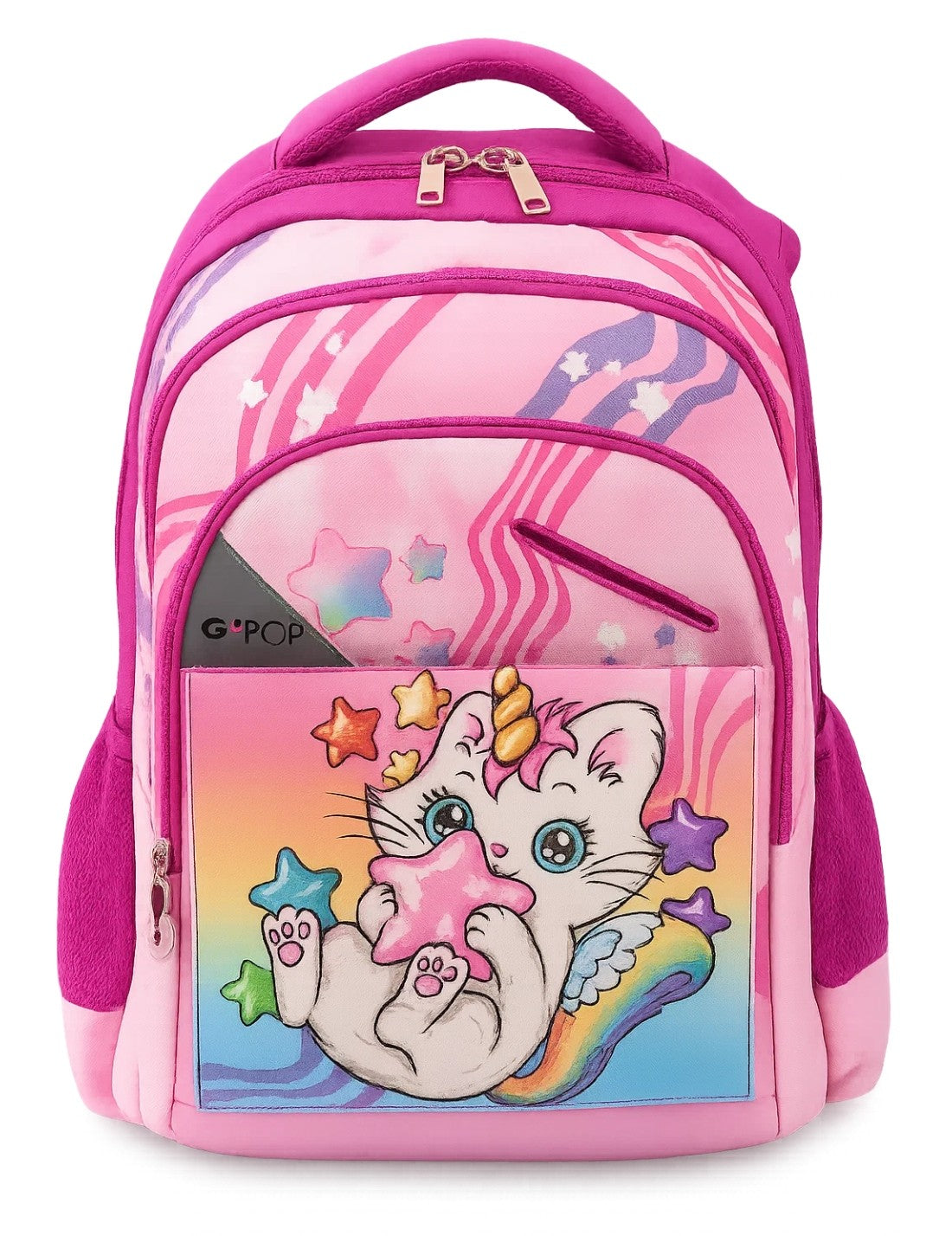 Zaino Scuola 3 Scomparti Intercambiabile GoPop Round Mewcorn