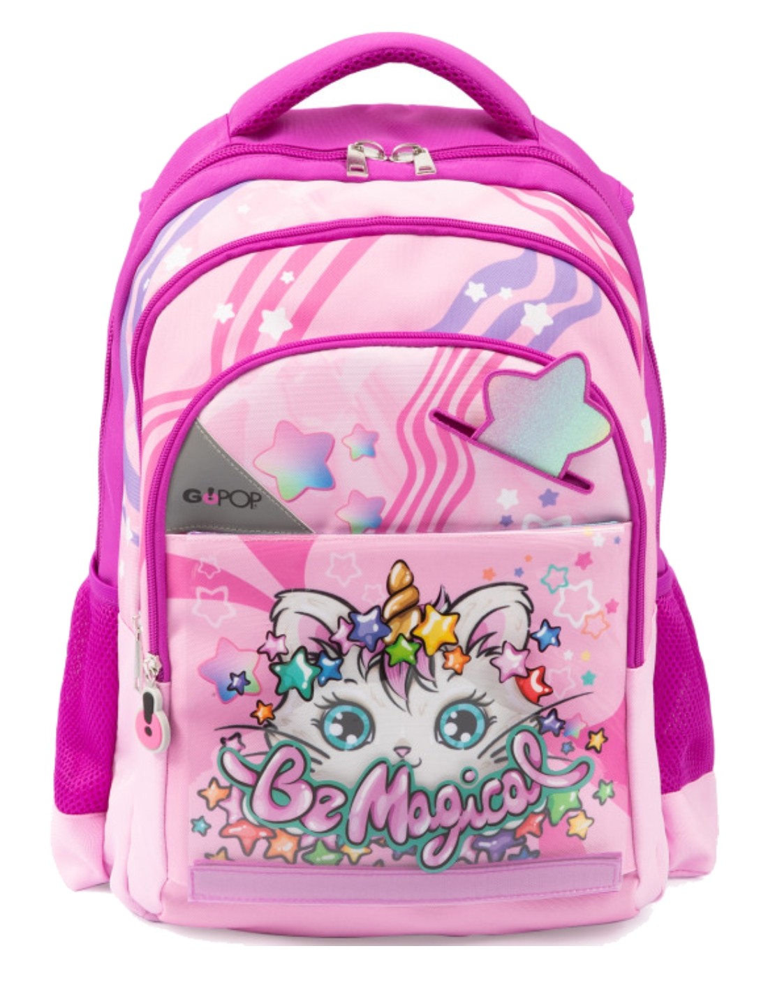 Zaino Scuola 3 Scomparti Intercambiabile GoPop Round Mewcorn